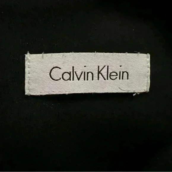Calvin Klein V Neck Black Sheath Stretchy Mini Dress, Size Small EUC - Picture 4 of 4